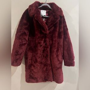 Anthropologie faux fur coat